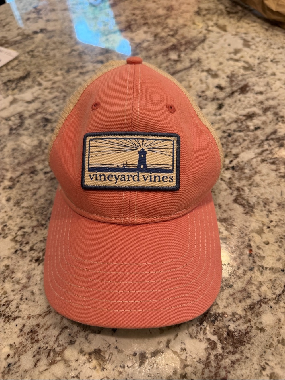 Vineyard Vines Lighthouse ball cap Hat - Coral